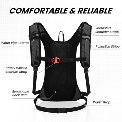 Nepest Hydration Pack Backpack for Women & Men, Lightweight Water Backpack with 2L Water Bladder for Hiking Cycling Running Biking