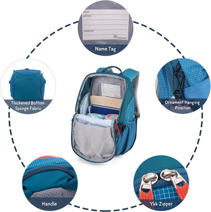 MOUNTAINTOP Kids Backpack 12L Toddler Hiking Backpack,Kindergarten Preschool Daypack for Boys Girls