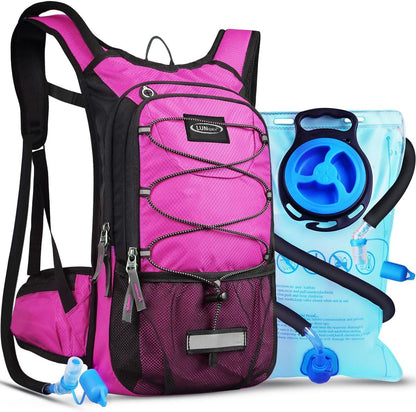 Insulated Hydration Pack Backpack with 3L BPA Free Leak-Proof Water Bladder, Keep Liquids Cool for Up to 5 Hours, Daypack for Hiking, Running, Cycling, Hunting, Climbing