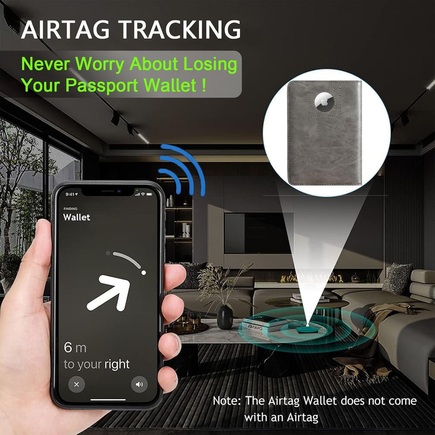 Airtag Passport Holder Cover Wallet Travel Essentials RFID Blocking Leather Card Case International Must Haves Travel Accessories for Women Men(119#Grey)