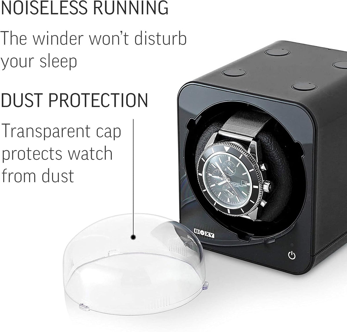 Watch Winder for Automatic Watch with Vertical Rotor Stop (with AC Adapter)