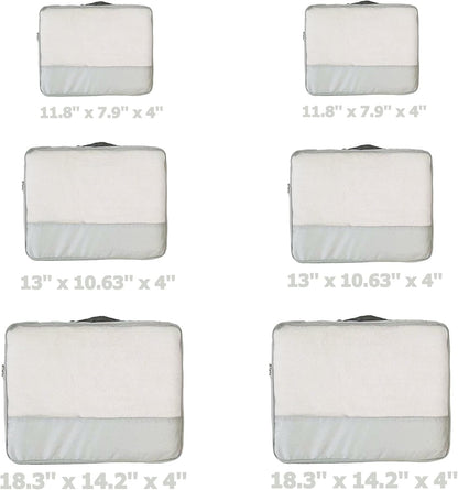 DoubleTrip Packing Cubes for Suitcases Carry on Luggage Organizer 6 Set Travel Accessories Lightweight Storage Bag Space Saver Clothes Pouch Large