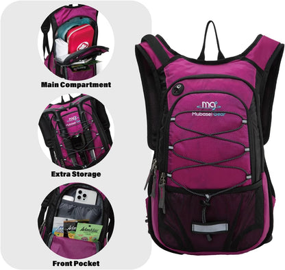 15L Insulated Hydration Backpack Pack with 2L Water Bladder Lightweight Hiking Backpack Bag for Women Men Daypack for Hiking Running Festival Camping Biking