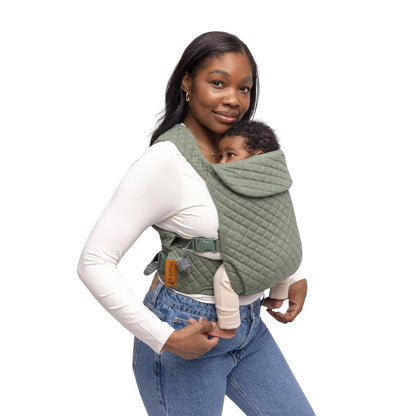 WildBird - Aerial Carrier - 7 to 45 lbs - for Moms, Dads & Caregivers - 100% Natural European Linen Fibers - Versatile & Adjustable - Large Size - Treepie Fabric (Amazon Exclusive)
