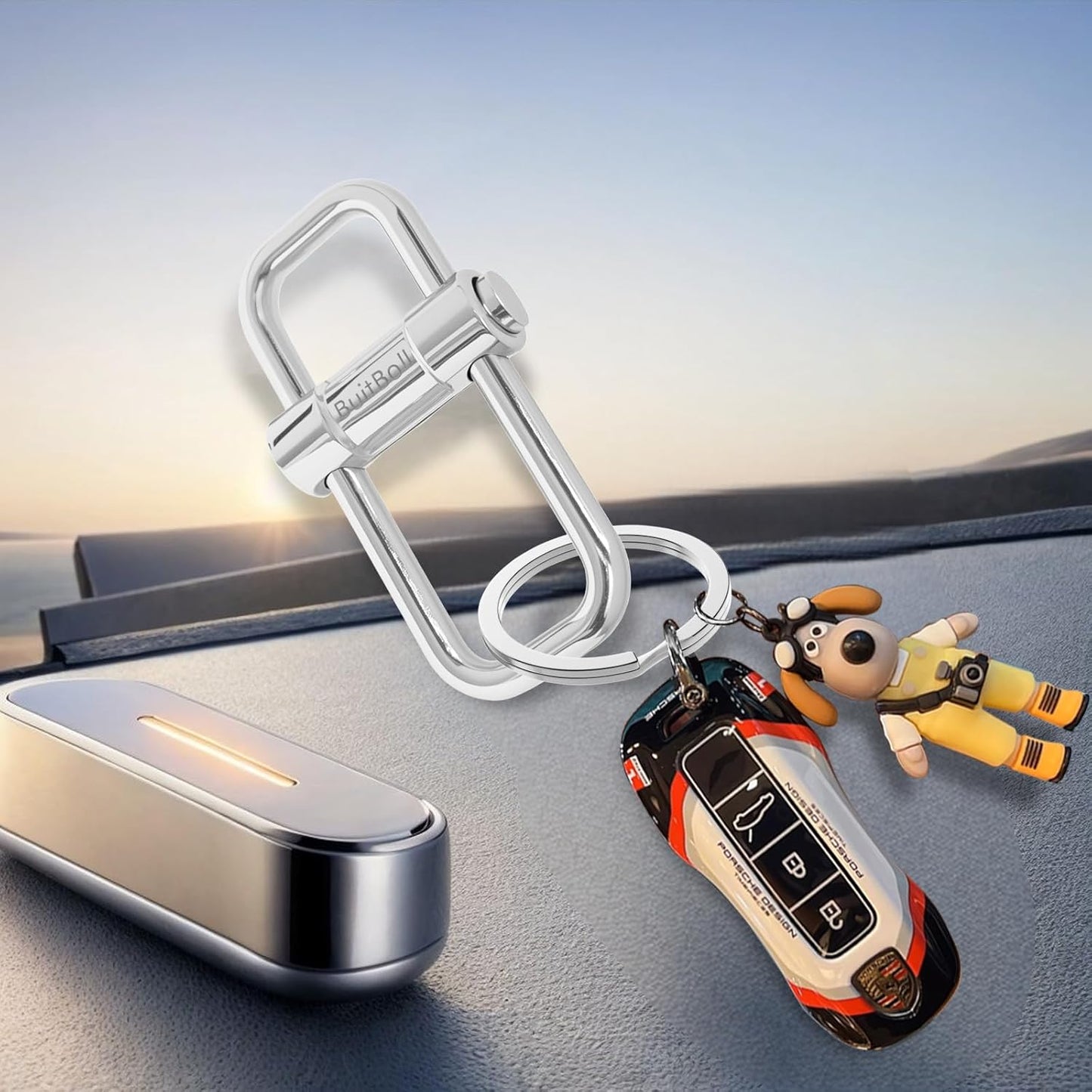 Key Chain, Heavy Duty Lock Key Ring Keychain Clip Key Holder Organizer for Home Car Keys Women Men