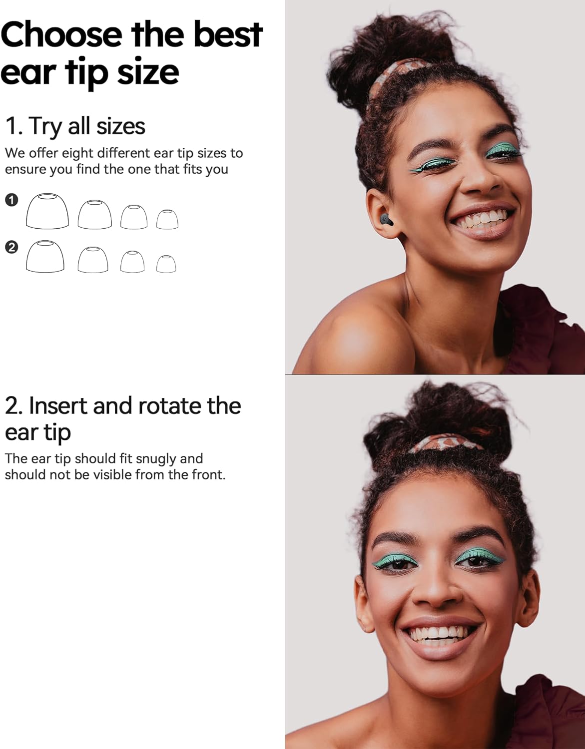 45dB Ear Plugs for Sleeping 0.1oz Ultra-Comfy Noise Cancelling Ear Plugs for Concerts, Deep Focus, Travel, Noise Reduction Ear Plug with 8 Ear Tips Reusable Earplugs with Carry Case Black