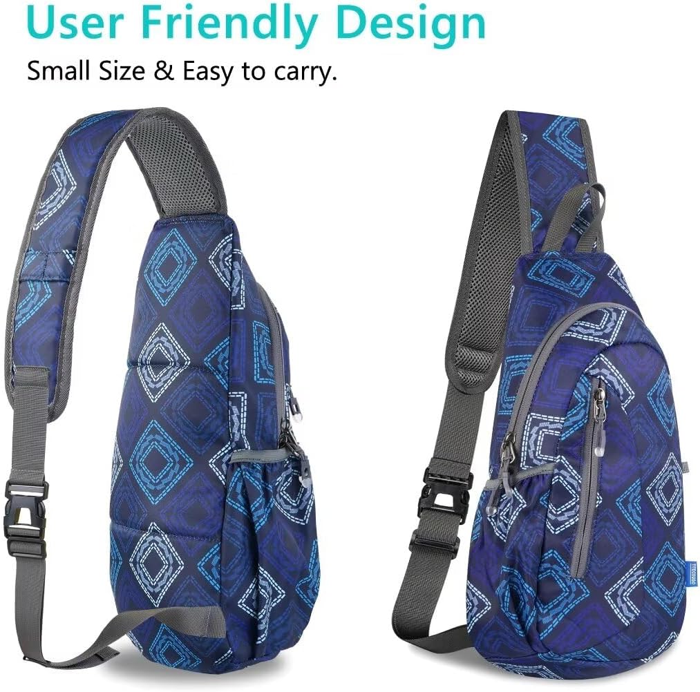 TITECOUGO Small Sling Bag, Lightweight Crossbody Backpack for Men Women, Shoulder Bag for Sports and Outdoor