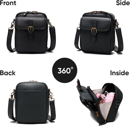 1060 Leather Crossbody Bags for Women Anti-Theft Vegan Purse with Card Slots, Travel Shoulder Bag, Waterproof Crossbody Purse