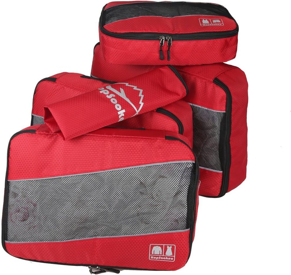 5 Set Packing Cubes for Travel Large Suitcase Luggage Organizer Bags Travel Accessories Vacation 4 Cubes 1 Laundry Pouch Bag