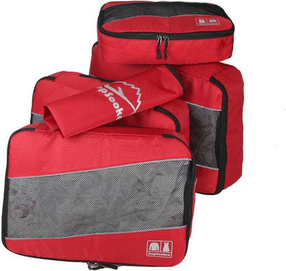 5 Set Packing Cubes for Travel Large Suitcase Luggage Organizer Bags Travel Accessories Vacation 4 Cubes 1 Laundry Pouch Bag