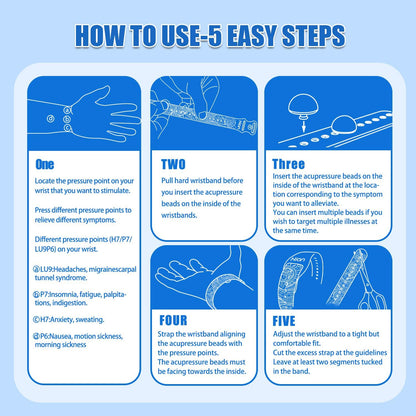 Hion Motion Sickness Bracelets Sea Sickness Wristbands for Motion Sickness/Morning Sickness/Pregnancy Nausea Anti Nausea Wristband Acupressure Nausea Bands Motion Sickness Bands（3Pairs-Beryl）