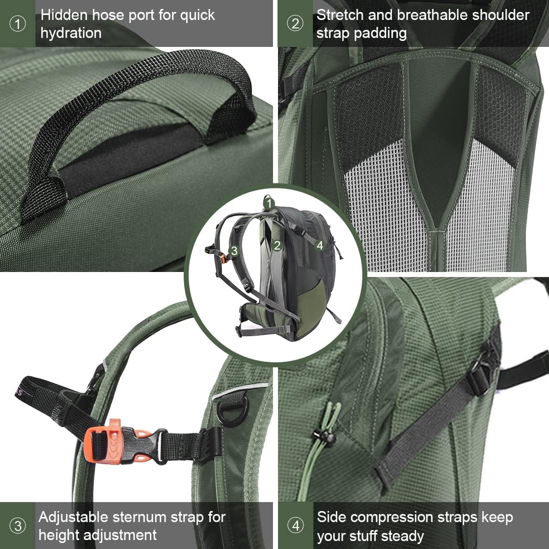 KAILAS Q-WIND II 28L Hiking Daypack Waterproof Lightweight Backpack with Rain Cover for Men Women Travel Outdoor