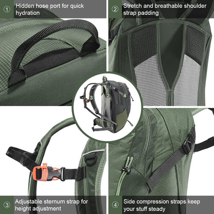 KAILAS Q-WIND II 28L Hiking Daypack Waterproof Lightweight Backpack with Rain Cover for Men Women Travel Outdoor