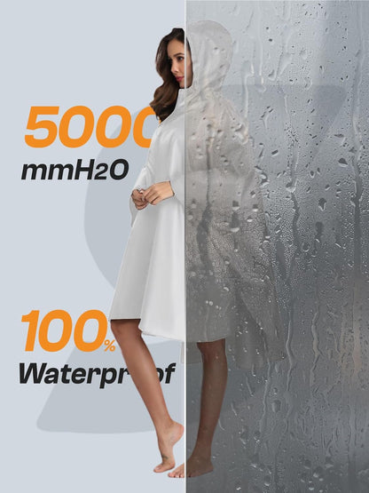 SaphiRose Unisex Rain Poncho Raincoat Hooded for Adults Women with Pockets