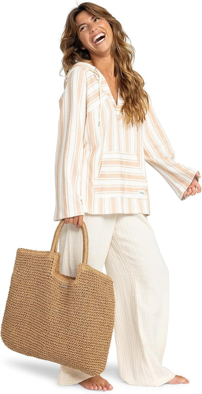 Roxy Women's Beach Tote Bag | Travel | Vacation | Straw | Lightweight | - Image 3