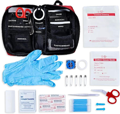 Surviveware 51 Pcs Comprehensive Premium Survival First Aid Kit - Medical Emergency Kit for Travel Camping Gear, Home Essentials & Outdoor Emergencies - HSA & FSA Eligible Survival Kit