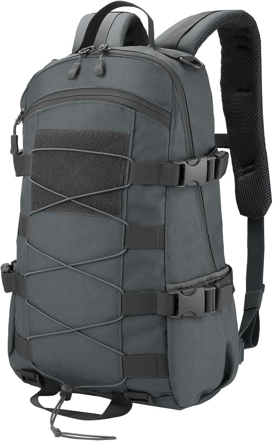 25L Hiking Backpack Small Tactical Backpack Daypack Camping Trekking Hunting Molle Pack for Men Women, Grey