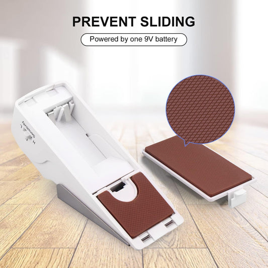 2 Pack Door Stop Alarm, Door Stopper with 120DB Security Alarm, Floor Wedge Door Stop Siren, Door Security Devices for Traveling, Apartment, Hotel and Home, White