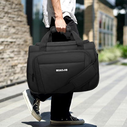 Underseat Carry On Luggage Lightweight Travel Tote Weekender Bag Overnight Duffle Bag for Travel, Travel Essentials Personal Item Travel Bag for Women and Men,Black-18Inch