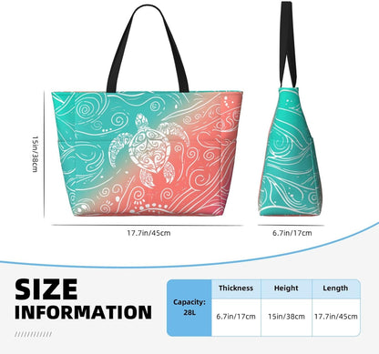 Beach Bag for Women Beach Tote Bag Waterproof Sandproof Large Bags with Zipper Big Capacity for Vacation Travel