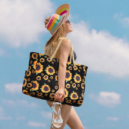 Becokan Beach Bag Large Beach Tote Bag for Women Waterproof Sandproof Swim Pool Bag With Zipper