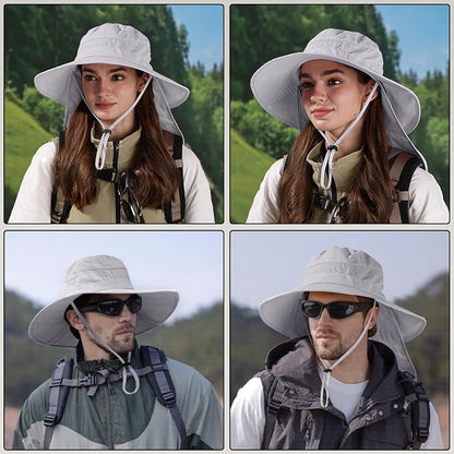 Sun Hats for Men Women, UPF50+ Protection Safari Hat, Wide Brim Fishing Hat - Image 4