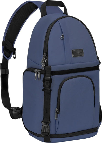 MOSISO Camera Sling Bag, DSLR/SLR/Mirrorless Camera Backpack Case Shockproof Photography Backpack with Tripod Holder & Removable Modular Inserts Compatible with Canon/Nikon/Sony/Fuji