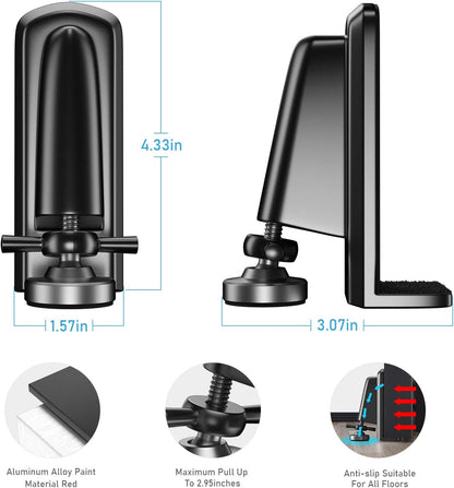 Portable Door Locks - Door Stoppers Security, Door Lock Replacement Parts, Heavy Duty Door Lock Door Jammer Door Blocker Device for Apartment/Travel/Hotel/Home (Black)
