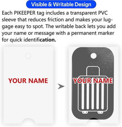 Smart Luggage Tags with QR Code Location Display - Customizable Tags with Privacy Protection for Lost & Found, 4-Pack Waterproof & Durable Travel ID Labels for Suitcases & Backpacks