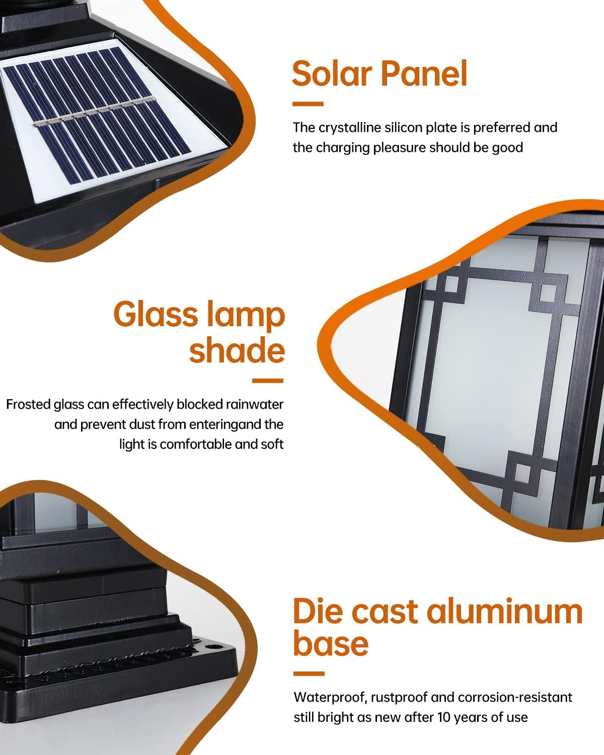 LED Solar Post Light Outdoor, Aluminum Fence Post Cap Lamp Remote Control Dimmable Pillar Lights Solar IP65 Waterproof Column Light, 15.7" X 7.3" Pillar Pedestal Lantern for Garden Yard