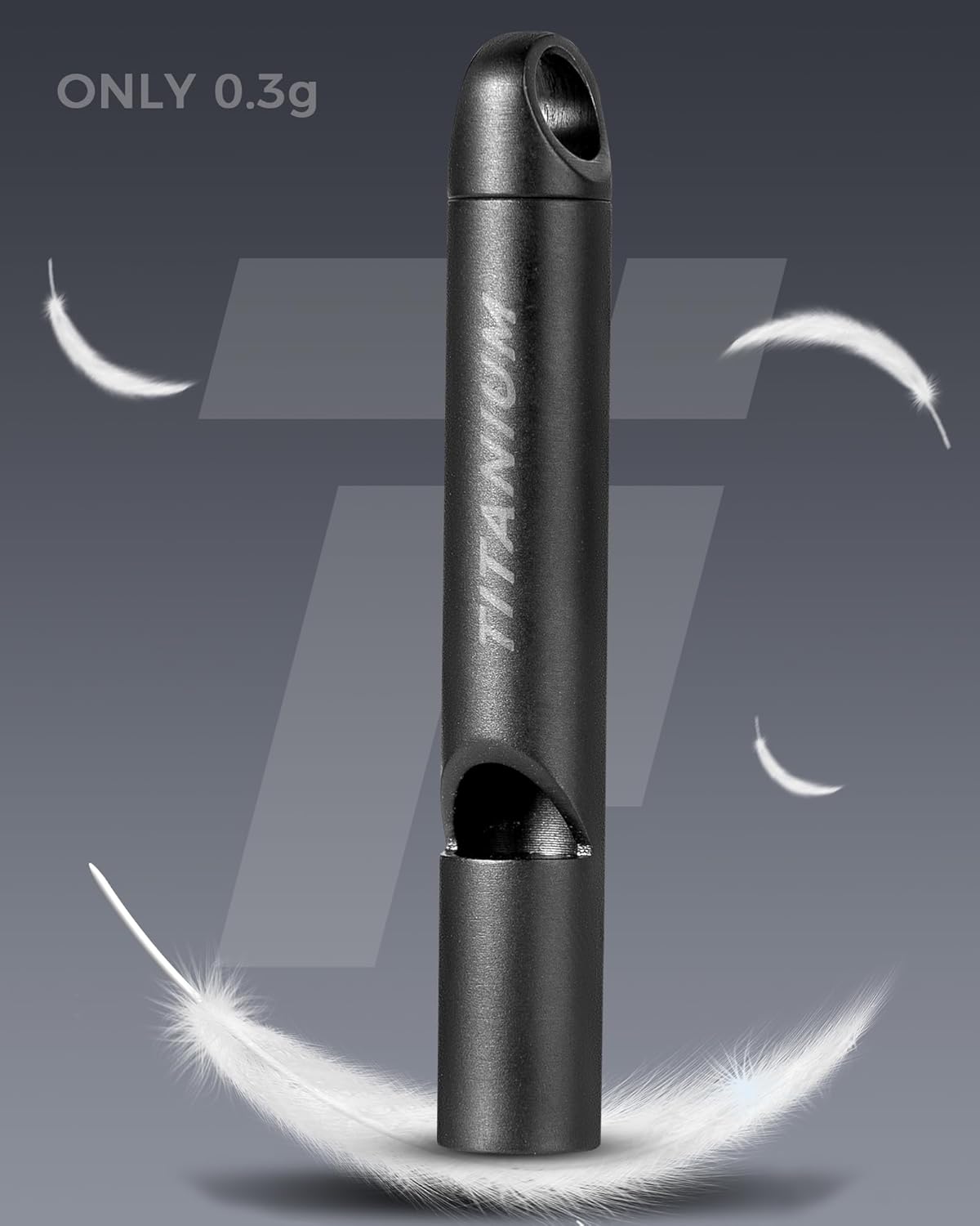 Titanium Emergency Whistle, Survival Safety Whistles for Coaches,Dog Training,Hiking, Life Saving-Loud up to 120db