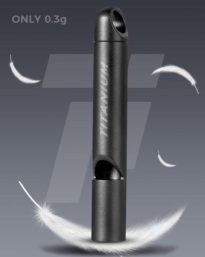 Titanium Emergency Whistle, Survival Safety Whistles for Coaches,Dog Training,Hiking, Life Saving-Loud up to 120db