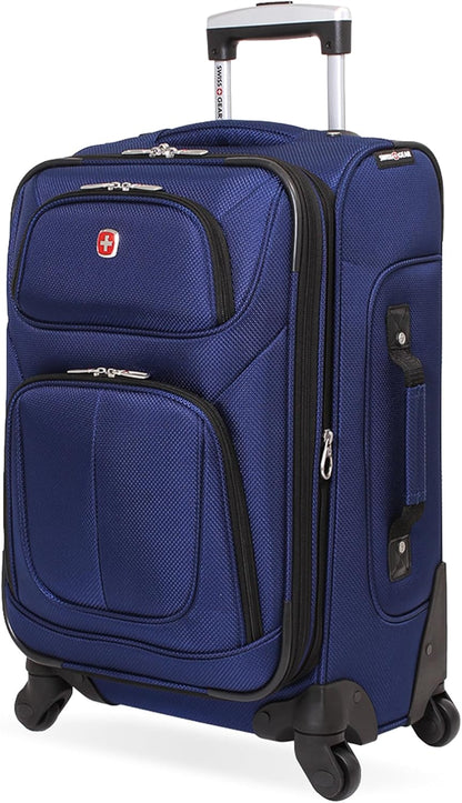 SwissGear Sion Softside Expandable Luggage, Blue, Carry-On 21-Inch