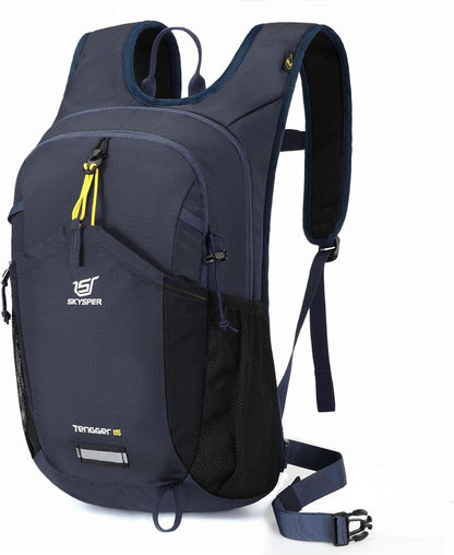 SKYSPER Hiking Backpack 15L Lightweight Walking Daypack for Camping Travelling Daytrip Small Trail Bagpack for Men Women