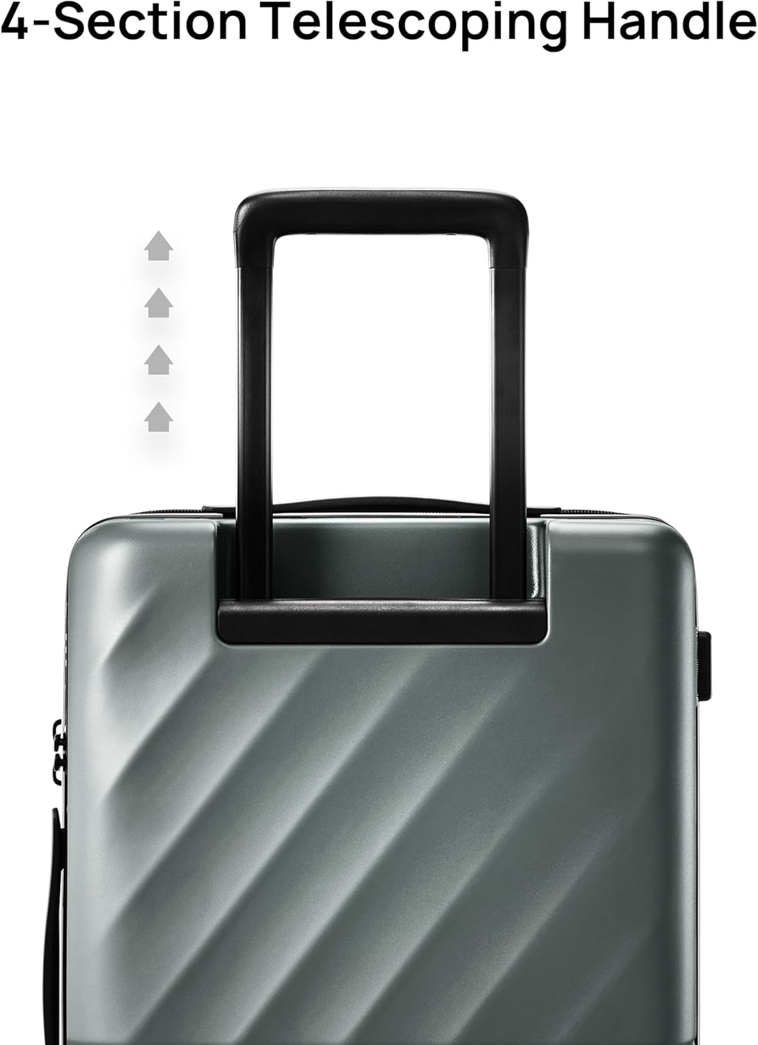 Trunk Luggage 26 Inch, Medium Checked Luggage with Double Spinner Wheels, Anti-Burst Zipper, Hard Case PC Suitcase, Lightweight Travel Luggage, TSA Approved (Slate Grey, Hudson)