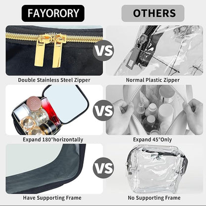 TSA Approved Travel Toiletry Bag, 3 Pack Clear Makeup Bags - Image 6
