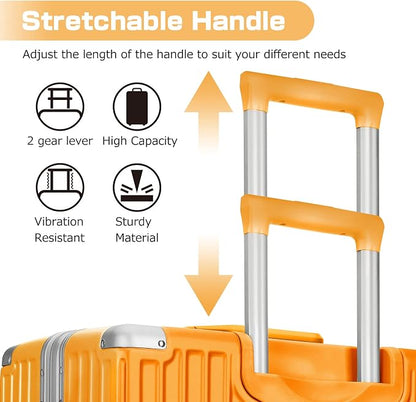 AnyZip Luggage Aluminium Frame Suitcase PC ABS Hard Shell TSA Lock No Zipper - Image 7
