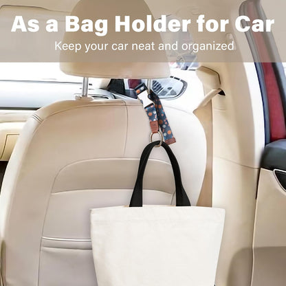 Travel Carry Strap with Ring Hooks, Buckle, Add-a-Bag Luggage Strap, Adjustable Bag Holder, Travel Clip for Carry-on Bags