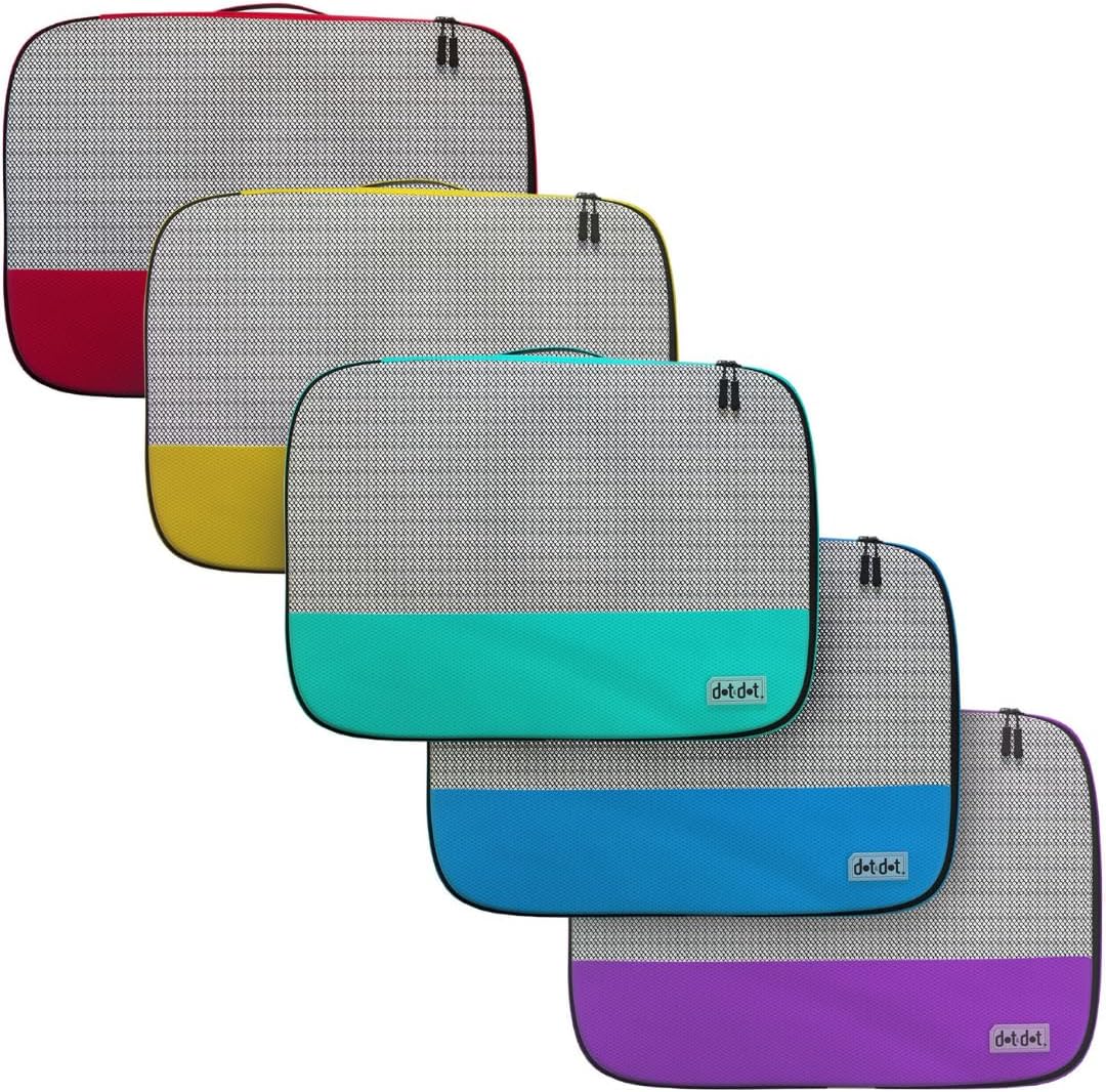 Medium Packing Cubes for Suitcases - 5 Pcs set of Packing Cubes for Travel Carry on Suitcase Organizer Bags - Travel Cubes Organizer Bags for Luggage