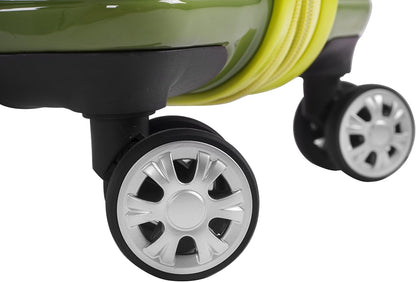Rockland Melbourne Hardside Expandable Luggage with Spinner Wheels, 2TONEGREEN, 2 Piece (20/28)