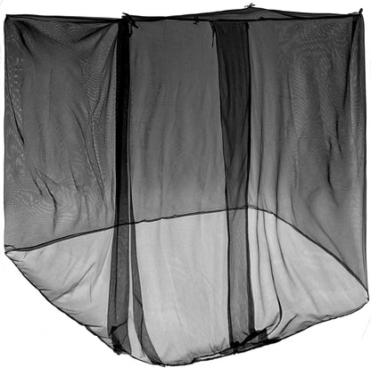 4 Corners Mosquito Net for Mosquiteros para Camas Bed Canopies Netting Bed Drapes Rectangular Mosquito Mesh for Camping Home Outdoor Travel(Black,L79 X W47 X H59 Inch,Opening)