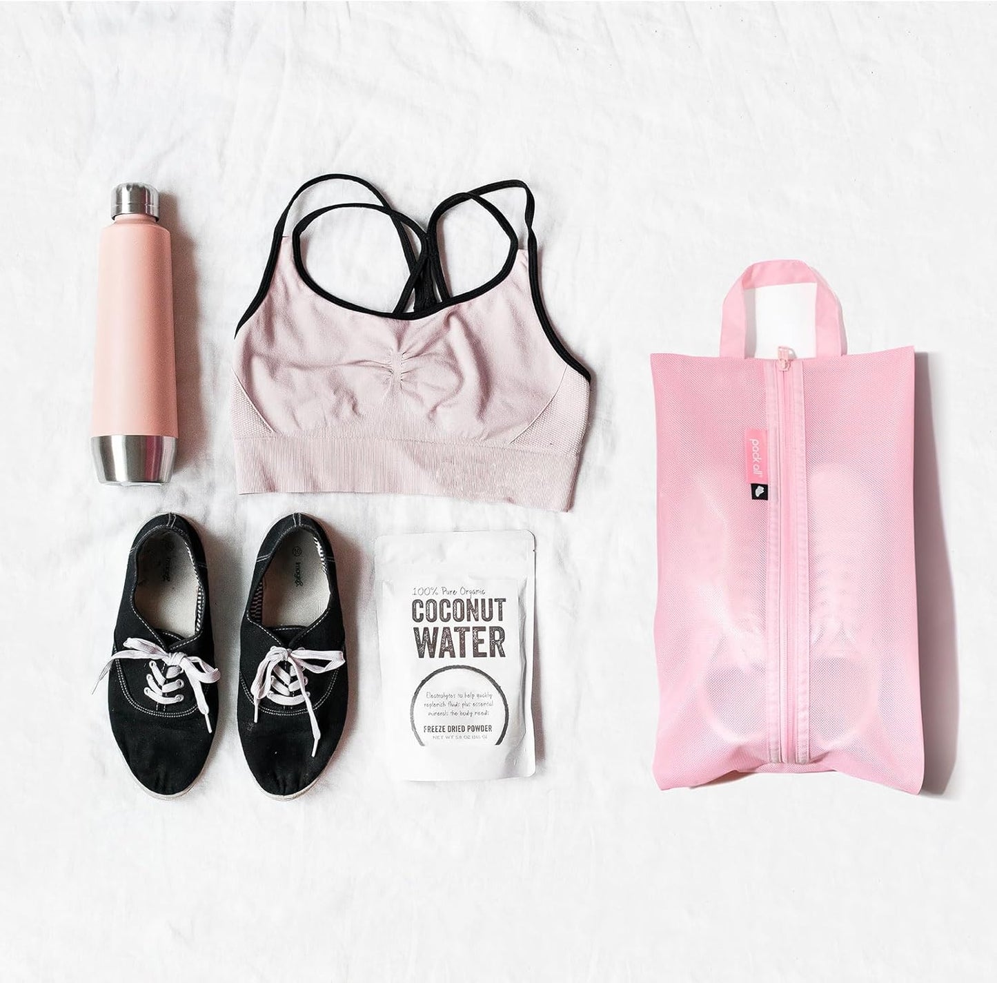 pack all Shoe Bag for Travel, Water-Resistant Shoe Pouch for Gym, Odor-Resistant Soccer Cleats Bag for Sport (Pink, 1-Pack)