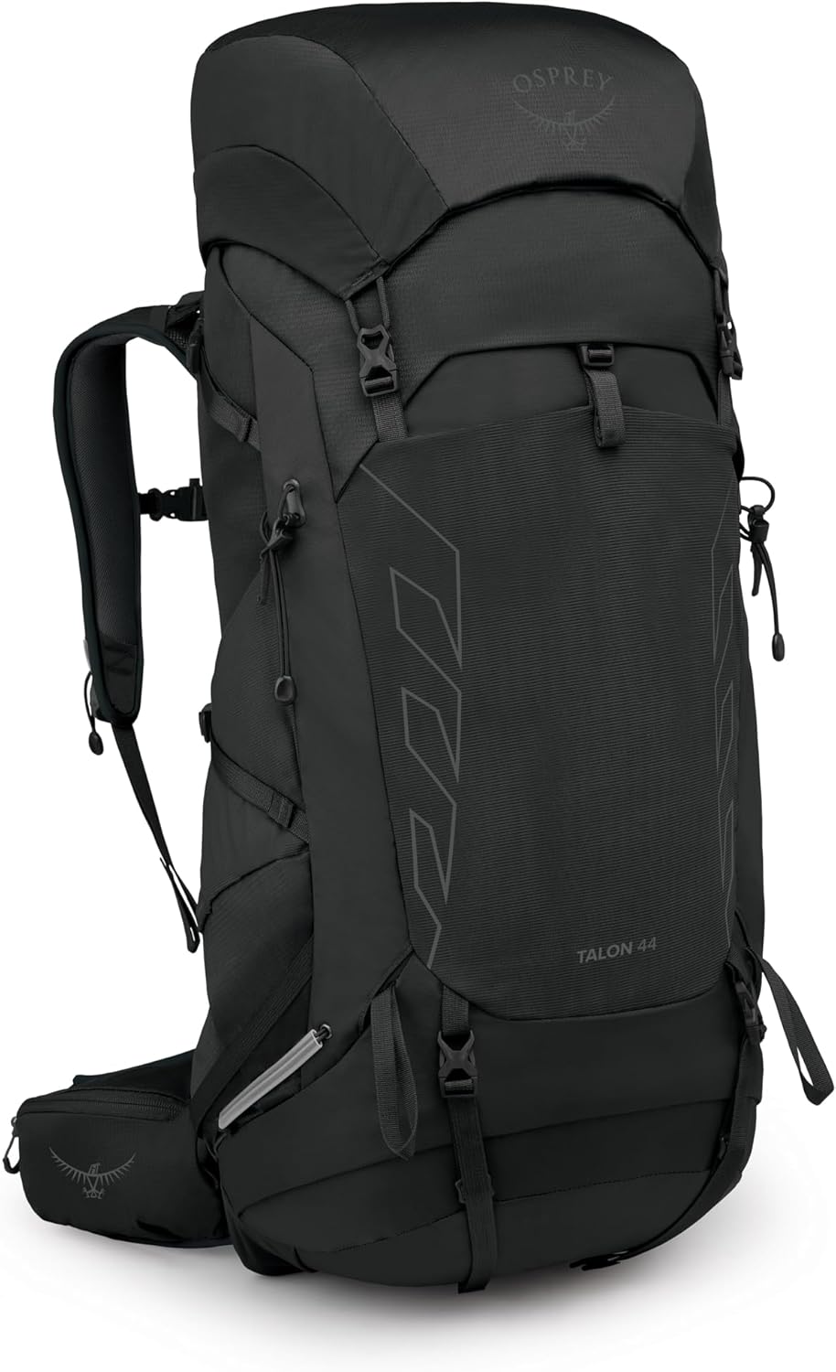 Osprey Talon 44L Men's Lightweight Hiking Backpack with Hipbelt, Black/Coal Grey, S/M