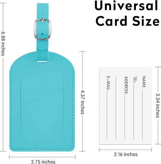 Luggage Tags for Suitcase Travel Bag Labels Privacy Protection Luggage Tag for Baggage PVC Baggage ID Label Tags Light Blue