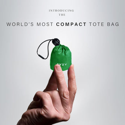 SYZY World's Most Compact Travel Tote Bag Portable Shopping Beach Market Bag - Reusable Collapsible Stuffable