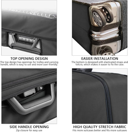 Transparent PVC Suitcase Cover, No Disassembly Required Clear Luggage Protector Suitcase Cover