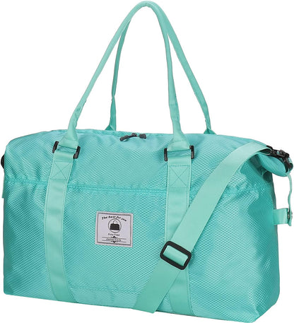 Travel Duffle Bag, Waterproof Sport Tote Gym Bag for Women Men, Overnight Weekender Carry On Bag with Wet Pocket