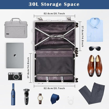 DOMINOX All Aluminum Carry On Luggage Hard Shell Luggage Aluminum Suitcase - Image 3