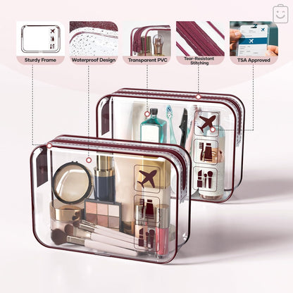 Veken 9/11 Set Compression Packing Cubes for Travel Essentials,Compressible Expandable Large Luggage Suitcase Organizer Bags for Clothing,Durable Space Saver Storage Bags with Toiletry Bags(Wine Red)