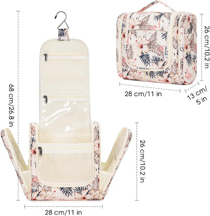 Narwey Hanging Toiletry Bag for Women Travel Makeup Bag Organizer Toiletries Bag for Cosmetics Essentials Accessories